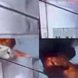  Mersin'de bir iş&ccedil;inin hayatını kaybettiği patlama anı kameraya yansıdı