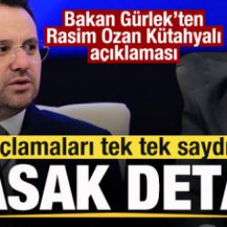Bakan G&uuml;rlek'ten Rasim Ozan K&uuml;tahyalı a&ccedil;ıklaması! Su&ccedil;lamaları tek tek saydı!