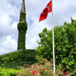 Botanik bah&ccedil;esi değil Adana K&ouml;pr&uuml;k&ouml;y Camii! Sarmaşıklarla kaplı yeşil camiye ilgi b&uuml;y&uuml;k