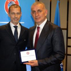 Hacıosmanoğlu, UEFA Y&ouml;netim Kurulu Toplantısı'na katıldı