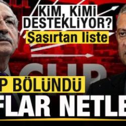CHP b&ouml;l&uuml;nd&uuml;! Saflar netleşti! Kim, kimi destekliyor? Listede s&uuml;rpriz isimler