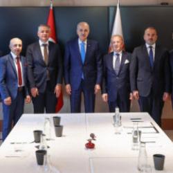 Meclis Başkanı Kurtulmuş, Stockholm'de S&uuml;ryani temsilcilerini kabul etti