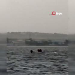 K&uuml;&ccedil;&uuml;k&ccedil;ekmece G&ouml;l&uuml;&rsquo;nde kano alabora oldu