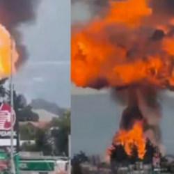 Puebla'da bir yakıt tankeri patladı!