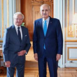 TBMM Başkanı Kurtulmuş, İsve&ccedil; Kralı Carl XVI. Gustaf ile g&ouml;r&uuml;şt&uuml;