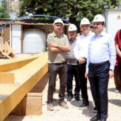 Başkan Altay, Konya Şehir K&uuml;t&uuml;phanesi inşaatında incelemelerde bulundu