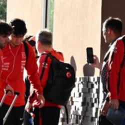 A Milli Futbol Takımı, Arizona'da tezah&uuml;ratlar ile karşılandı