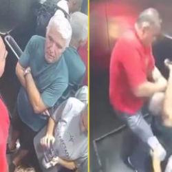 Asans&ouml;rde dehşet anları: Brezilya'da emekli polis 62 yaşındaki komşusuna saldırdı