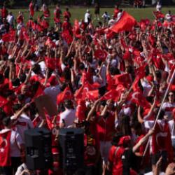 Kanada'da T&uuml;rkiye coşkusu! Binlerce taraftar akın etti