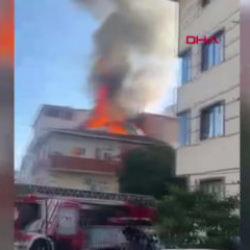 Yangın &ccedil;ıkan daire, kullanılamaz hale geldi