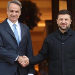 Mi&ccedil;otakis ve Zelenskiy, Br&uuml;ksel'de g&ouml;r&uuml;şt&uuml;