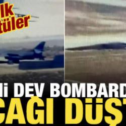 ABD'nin dev bombardıman u&ccedil;ağı d&uuml;şt&uuml;! İşte ilk g&ouml;r&uuml;nt&uuml;ler