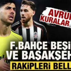 Avrupa'da kura g&uuml;n&uuml;! Fenerbah&ccedil;e, Beşiktaş ve Başakşehir'in rakipleri belli oldu