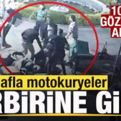 Esnafla motokuryeler birbirine girdi