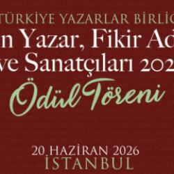 "Yılın Yazar, Fikir Adamı ve Sanat&ccedil;ıları &Ouml;d&uuml;lleri" 20 Haziran'da takdim edilecek