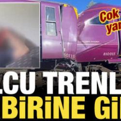 İngiltere'de iki yolcu treni birbirine girdi! &Ccedil;ok sayıda yarılı var