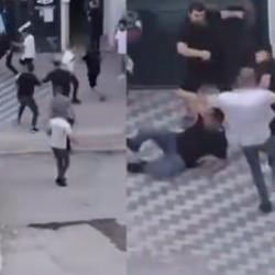 Bursa sokaklarında ıstakalı kemerli kavga