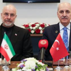 TBMM Başkanı Kurtulmuş, İran İslami Danışma Meclisi Başkanı Ghalibaf ile g&ouml;r&uuml;şt&uuml;