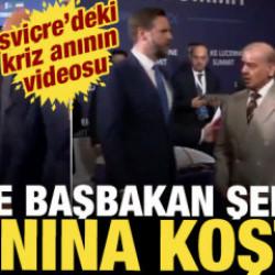 İsvi&ccedil;re&rsquo;deki kriz anının videosu! Vance, Pakistan Başbakanının yanına koştu