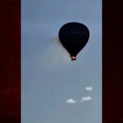 Brezilya'da sıcak hava balonunda yaşanan dehşet anları kameralara yansıdı