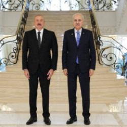 TBMM Başkanı Kurtulmuş, Aliyev tarafından kabul edildi