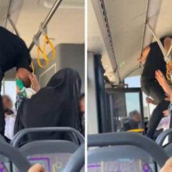 Adıyaman'da otob&uuml;ste tekmeli, yumruklu kavga kamerada
