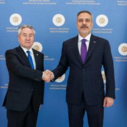 Bakan Fidan, Kırgız mevkidaşı Kulubayev ile g&ouml;r&uuml;şt&uuml;