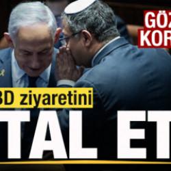 İsrailli bakan Ben-Gvir'in g&ouml;zaltı korkusu! ABD ziyaretini iptal etti