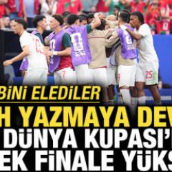 Tarih yazmaya devam ediyorlar! Fas, D&uuml;nya Kupası'nda &ccedil;eyrek finalde