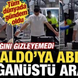 Ronaldo&rsquo;ya ABD&rsquo;de olağan&uuml;st&uuml; arama: Verdiği tepkiler g&uuml;ndem oldu