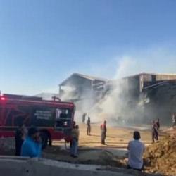 Şanlıurfa'da hayvan &ccedil;iftliğinde yangın