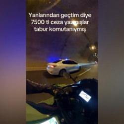 T&uuml;nele 185 km hızla girdi, yediği cezayı tabur komutanına attı!