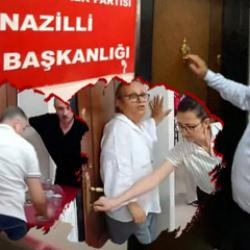 CHP Nazilli'de devir teslim krizi! Eski y&ouml;netim barikat kurdu, yeni başkan kapıda kaldı