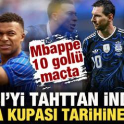 Mbappe, 10 goll&uuml; ma&ccedil;ta Messi'yi tahttan indirdi! D&uuml;nya Kupası tarihine ge&ccedil;ti