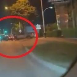 Drift atarken kazadan kıl payı kurtuldu