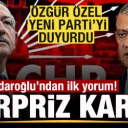 &Ouml;zg&uuml;r &Ouml;zel 'Yeni Parti'yi duyurdu! Kılı&ccedil;daroğlu'ndan talimat! S&uuml;rpriz karar