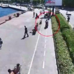 Yaya yoluna giren motosikletlilere dronlu takip: 407 bin lira ceza