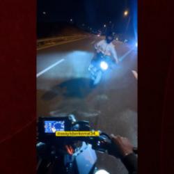 Ters y&ouml;nden gelen motosikletli dehşet sa&ccedil;tı