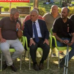 BBP heyetinden G&uuml;venpark'ta eylem yapan şehit yakınları ve gazilere destek ziyareti
