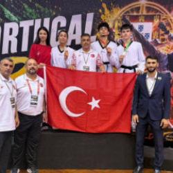 Portekiz'de T&uuml;rk r&uuml;zgarı! T&uuml;rk taekwondosundan 3 altın madalya