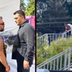 Devrek'te afiş gerginliği! Belediye &ccedil;alışanları ş&uuml;pheliye tepki g&ouml;sterdi