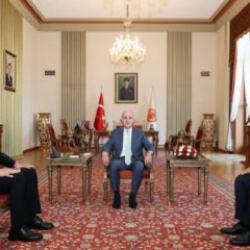 TBMM Başkanı Kurtulmuş, Saadet Partisi Genel Başkanı Mahmut Arıkan&rsquo;ı kabul etti