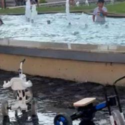 Bolu'da &ouml;l&uuml;me meydan okuyan serinlik! Elektrik tehlikesine rağmen suya atladılar