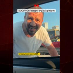 Yol vermedi diye aracın lastiğini kesti: Trafik magandası kamerada