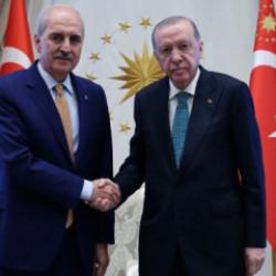 Cumhurbaşkanı Erdoğan, TBMM Başkanı Kurtulmuş'u kabul etti
