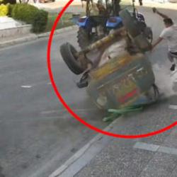 İzmir'de trakt&ouml;rden fırlayan tanker yayayı eziyordu