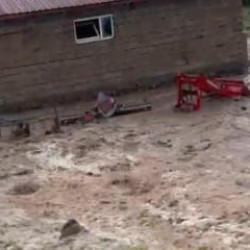 Sağanak sonrası mahalleyi su bastı