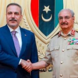 Libya'da tarihi zirve: Bakan Fidan, Hafter'le g&ouml;r&uuml;şt&uuml;