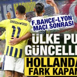 Fenerbah&ccedil;e-Lyon ma&ccedil;ı sonrası UEFA &uuml;lke puanı g&uuml;ncellendi! Hollanda ile fark kapanıyor