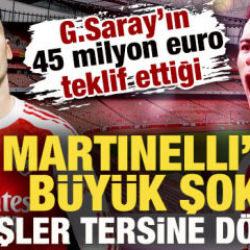 Galatasaray'ın 45 milyon euro teklif ettiği Martinelli'ye b&uuml;y&uuml;k şok! İşler tersine d&ouml;nd&uuml;